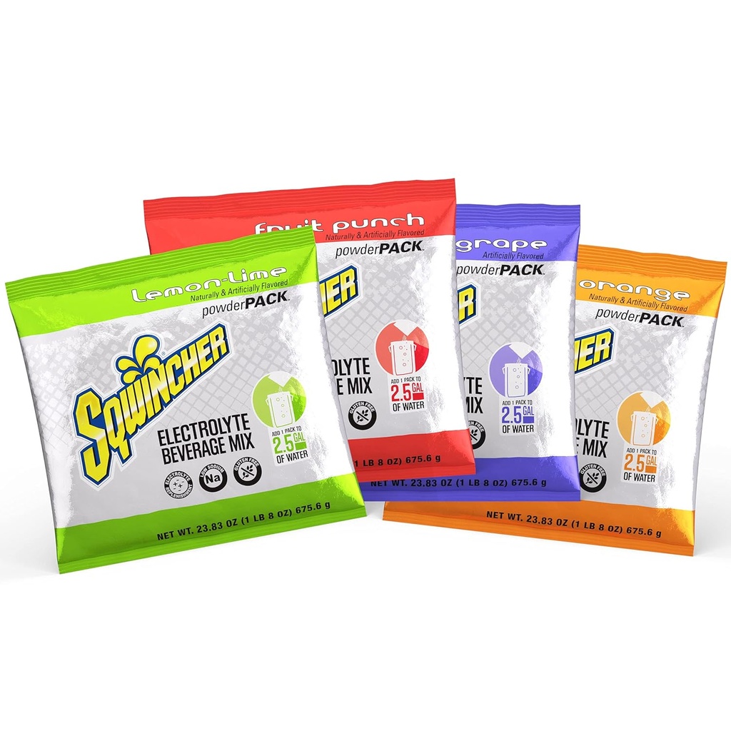 Sqwincher Powder 2.5 Gal Assorted (32 packs/case)